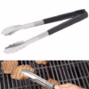 Black Handle Stainless Steel Tongs